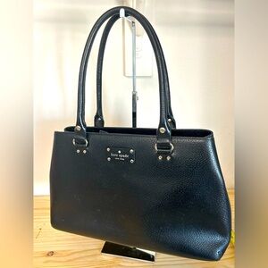 Kate Spade Elena Wellesley Leather Purse Bag Black